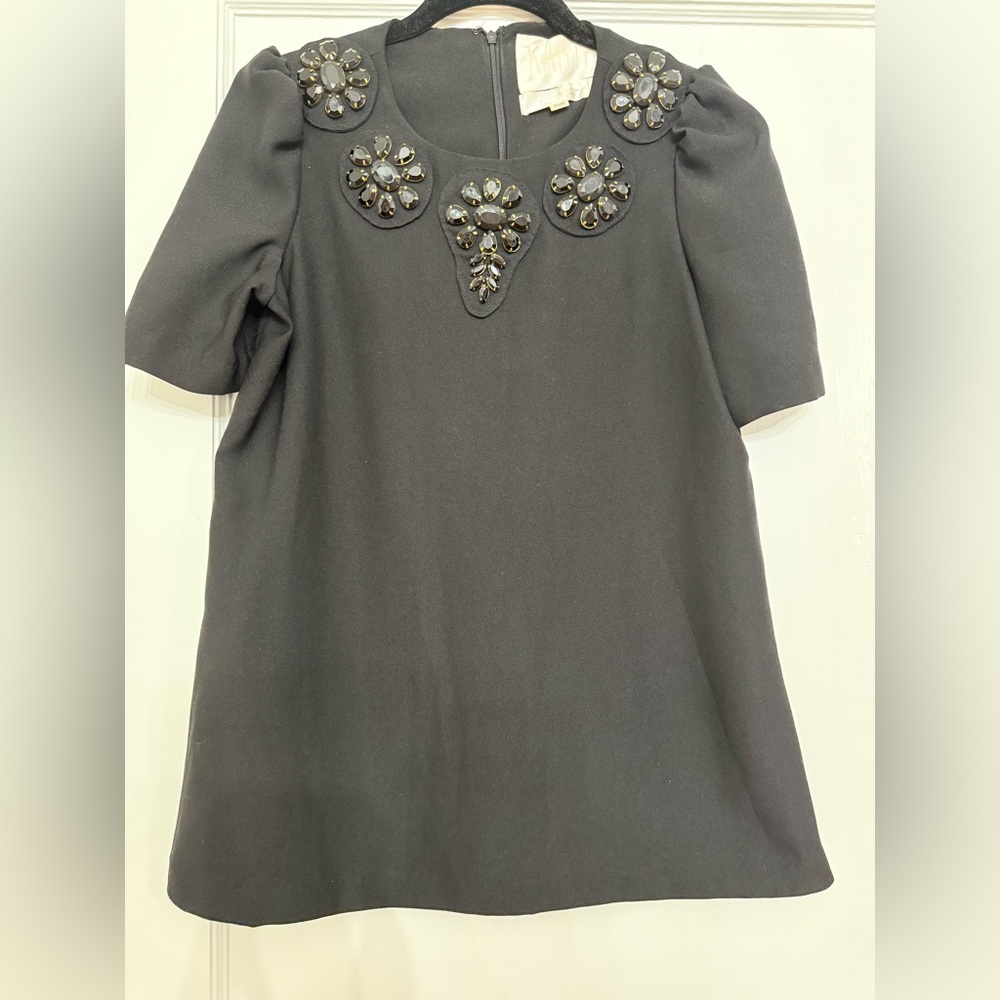 Karta black jeweled blouse small